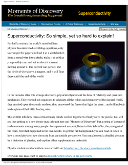 Superconductivity - Moments of Discovery
