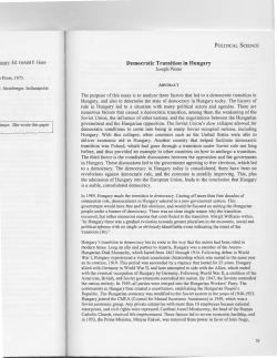 Democratic Transition in Hungary