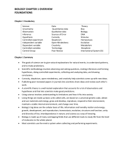 biology chapter 1 overview foundations