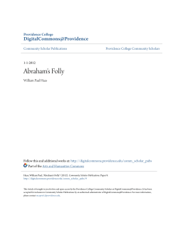 Abraham`s Folly - DigitalCommons@Providence