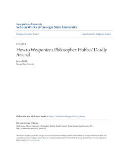 How to Weaponize a Philosopher: Hobbes` Deadly Arsenal