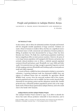 People and predators in Laikipia District, Kenya