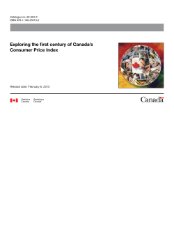 Exploring the first century of Canada`s Consumer Price Index