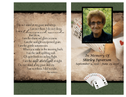 In Memory Of Shirley Syverson - Everson &ndash; Coughlin Funeral Home