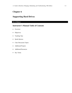 Chapter 6 Supporting Hard Drives