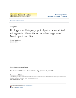 Ecological and biogeographical patterns associated with genetic