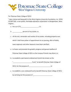 I give, devise and bequeath to the West Virginia University