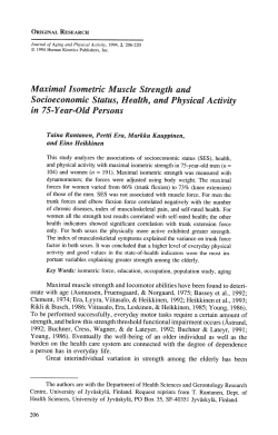 Maximal Isometric Muscle Strength and
