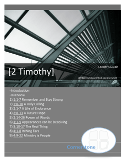 2 Timothy - Cru at UNC