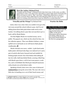 Richard Peck &ldquo;Priscilla and the Wimps&rdquo;