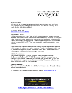 Comparative Capitalisms, Ideational Political Economy and French