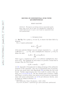 Bounds On Exponential Sums With Quadrinomials