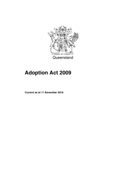 Adoption Act 2009 - Queensland Legislation