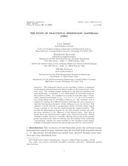 THE STATE OF FRACTIONAL HEREDITARY MATERIALS (FHM