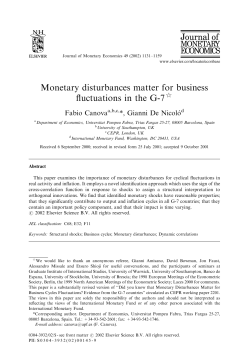 Monetary disturbances matter for business fluctuations in the G-7