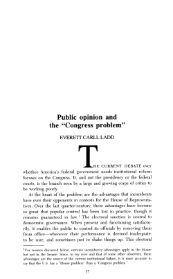 Public opinion and the "Congress problem"