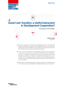 Social cash transfers: a useful instrument in development