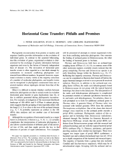 Horizontal Gene Transfer: Pitfalls and Promises