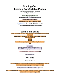 Coming Out: Leaving Comfortable Places