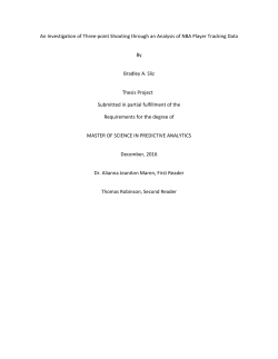 An Investigation of Three-point Shooting through an Analysis of NBA