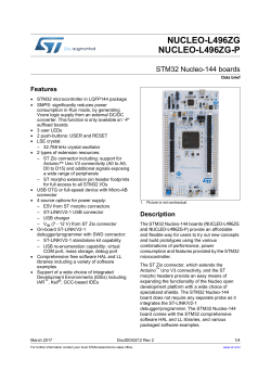 NUCLEO-L496ZG(-P) - STMicroelectronics