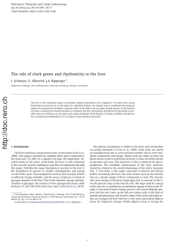 The role of clock genes and rhythmicity in the liver