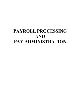 payroll processing and pay administration