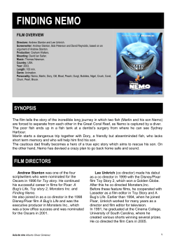 finding nemo - Aula de Cine