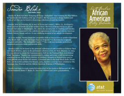 Sandra Blake - SC African American History Calendar
