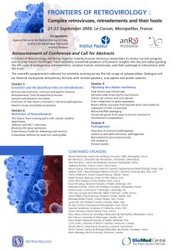 FRONTIERS OF RETROVIROLOGY :