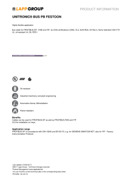 PRODUCT INFORMATION UNITRONIC&reg; BUS PB FESTOON