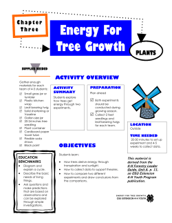 Energy for Tree Growth - Oregon State University Extension Service