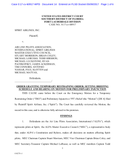 Order granting temporary restraining order