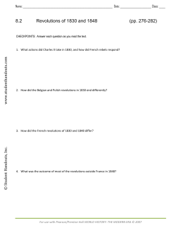 8.2 Revolutions of 1830 and 1848 (pp. 276-282)
