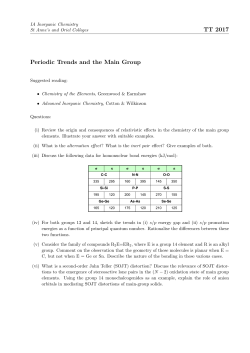 Periodic trends