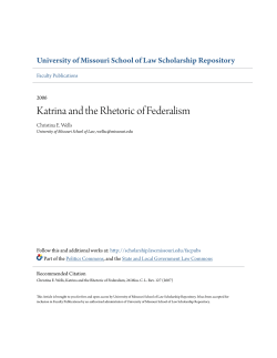 Katrina and the Rhetoric of Federalism