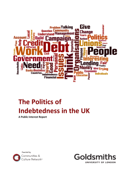 The Politics of Indebtedness in the UK
