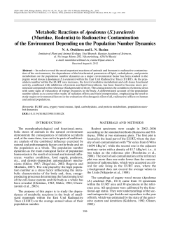 Metabolic reactions ofApodemus(S.)uralensis(Muridae, Rodentia) to