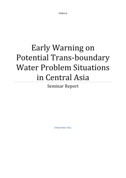 Early Warning on Potential Trans-boundary Water