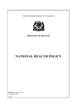 national health policy - World Health Organization