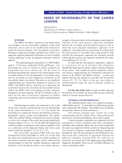 index of reversibility of the caries lesions