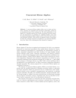 Concurrent Kleene Algebra