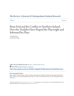 Brian Friel and the Conflict in Northern Ireland