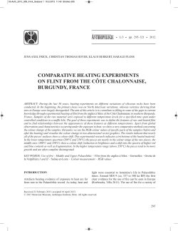 comparative heating experiments on flint from the c&ocirc;te chalonnaise