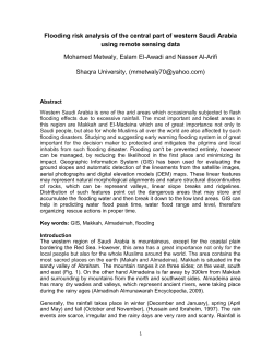 Flooding risk analysis of the central part of western Saudi Arabia