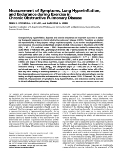 Measurement of Symptoms, Lung Hyperinflation, and Endurance