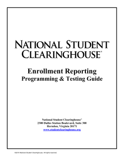 Enrollment Reporting Programming and Testing Guide