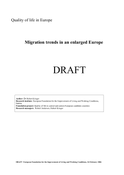 Migration trends in an enlarged Europe