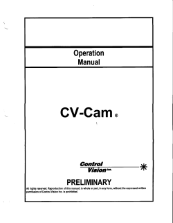 CV Cam Manual - Control Vision Inc.