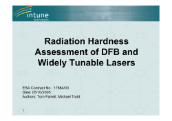 Radiation Effects in Tunable Lasers